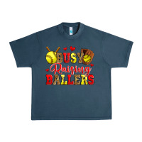 Midnight Navy busy raising ballers softball Urban Heavy Tee - Zillion Design Studio