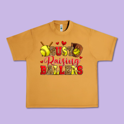 Busy Raising Ballers Softball Urban Heavy Tee Designed By Zillion Design Studio