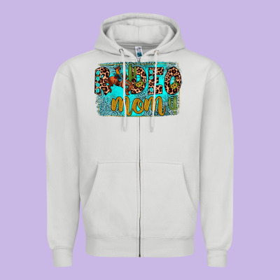 Rodeo Mom Zipper Hoodie Designed By Jahusdesignshop