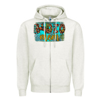 Oatmeal Heather rodeo mom Zipper Hoodie - JahusDesignShop