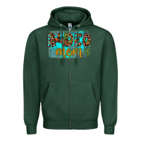 Sports Green rodeo mom Zipper Hoodie - JahusDesignShop