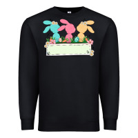 Black easter bunny trio Premium Sweatshirt - MaliasSmallBusiness