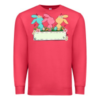 Cardinal easter bunny trio Premium Sweatshirt - MaliasSmallBusiness