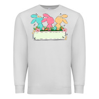 Dove Grey easter bunny trio Premium Sweatshirt - MaliasSmallBusiness