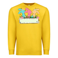 Lemon easter bunny trio Premium Sweatshirt - MaliasSmallBusiness