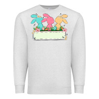 Oatmeal Heather easter bunny trio Premium Sweatshirt - MaliasSmallBusiness