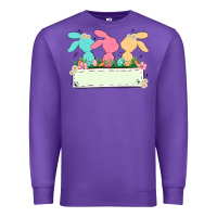 Purple easter bunny trio Premium Sweatshirt - MaliasSmallBusiness
