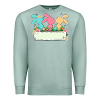 Seafoam easter bunny trio Premium Sweatshirt - MaliasSmallBusiness