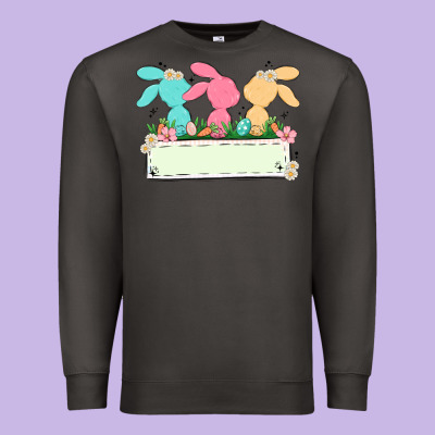 Easter Bunny Trio Premium Sweatshirt Designed By Maliassmallbusiness