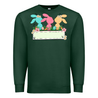 Sports Green easter bunny trio Premium Sweatshirt - MaliasSmallBusiness