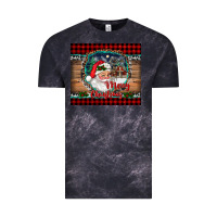 Cloud Black merry christmas santa and farm Vintage Tee - RanaPortraitStore
