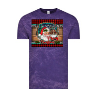 Cloud Purple merry christmas santa and farm Vintage Tee - RanaPortraitStore