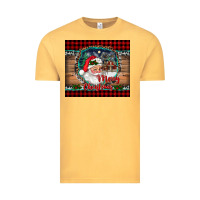Vintage Mustard merry christmas santa and farm Vintage Tee - RanaPortraitStore