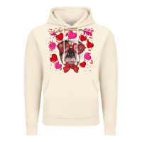 Vintage Artic Valentine's day  english bulldog Vintage Hoodie - RanaPortraitStore