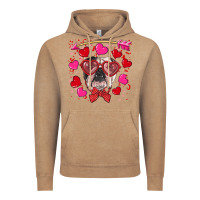 Vintage Coffee Valentine's day  english bulldog Vintage Hoodie - RanaPortraitStore