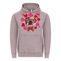 Vintage Zinc Valentine's day  english bulldog Vintage Hoodie - RanaPortraitStore