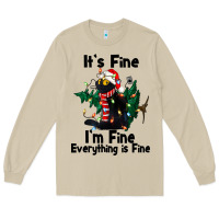Mushroom It's Fine I'am Fine Everything Is Fine Long Sleeve Tee - FaDigitalArtStudio