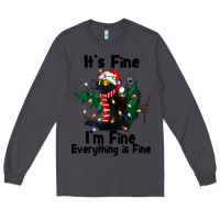 Smoke It's Fine I'am Fine Everything Is Fine Long Sleeve Tee - FaDigitalArtStudio