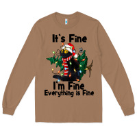 Toasted Coconut It's Fine I'am Fine Everything Is Fine Long Sleeve Tee - FaDigitalArtStudio