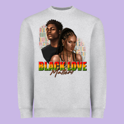 Heavyweight Sweatshirt afro black love matters