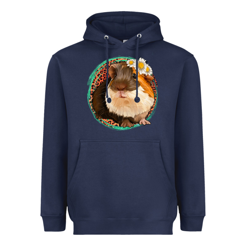 Floral Leopard Guinea Pigs Heavyweight Hoodie by Jasminsmagicworld | Teevron
