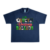 Navy busy raising ballers soccer Urban Heavy Tee - Zillion Design Studio