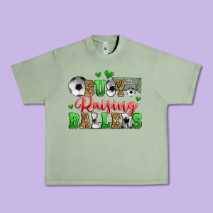 Busy Raising Ballers Soccer Urban Heavy Tee Designed By Zillion Design Studio