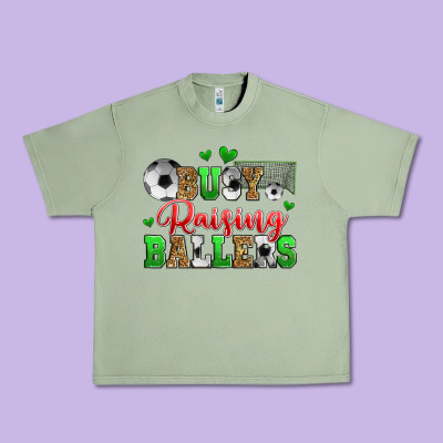 Busy Raising Ballers Soccer Urban Heavy Tee Designed By Zillion Design Studio