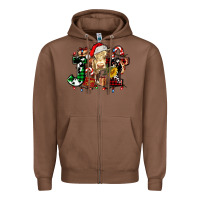 Chestnut joy and cow christmas candies and letters Zipper Hoodie - AdoDesignShop