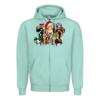 Seafoam joy and cow christmas candies and letters Zipper Hoodie - AdoDesignShop
