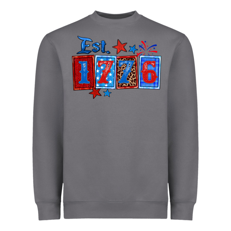 Est 1776 Heavyweight Sweatshirt by Zillion Design Studio | Teevron
