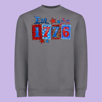 Est 1776 Heavyweight Sweatshirt Designed By Zillion Design Studio