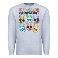 Heather Grey teahing my favorite peeps Premium Sweatshirt - MaliasSmallBusiness