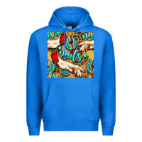 True Royal hand and nail polish with turquoise gemstone and leopard seamless patt Premium Hoodie - BundleAndBundleShop