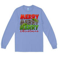 Colony Blue Merry christmas Long Sleeve Tee - FaDigitalArtStudio
