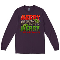 Plum Merry christmas Long Sleeve Tee - FaDigitalArtStudio