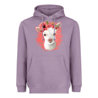 Lavender floral baby goat Heavyweight Hoodie - Jasminsmagicworld