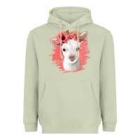 Matcha floral baby goat Heavyweight Hoodie - Jasminsmagicworld