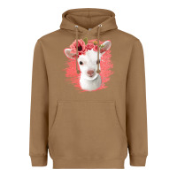 Toasted Coconut floral baby goat Heavyweight Hoodie - Jasminsmagicworld