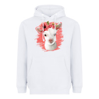 White floral baby goat Heavyweight Hoodie - Jasminsmagicworld