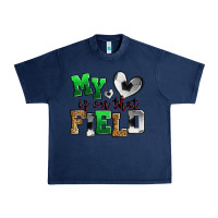 Navy my heart is on that field soccer Urban Heavy Tee - Zillion Design Studio