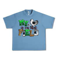 Pebble Blue my heart is on that field soccer Urban Heavy Tee - Zillion Design Studio