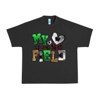 Pigment Black my heart is on that field soccer Urban Heavy Tee - Zillion Design Studio
