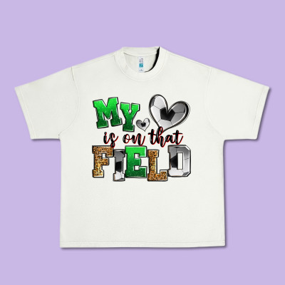 My Heart Is On That Field Soccer Urban Heavy Tee Designed By Zillion Design Studio
