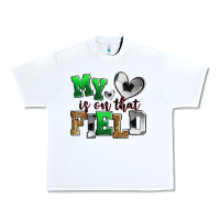 White my heart is on that field soccer Urban Heavy Tee - Zillion Design Studio