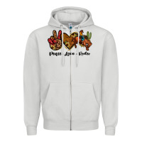 Dove Grey peace love rodeo Zipper Hoodie - JahusDesignShop