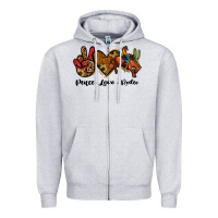 Heather Grey peace love rodeo Zipper Hoodie - JahusDesignShop