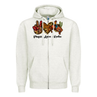 Oatmeal Heather peace love rodeo Zipper Hoodie - JahusDesignShop