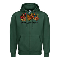 Sports Green peace love rodeo Zipper Hoodie - JahusDesignShop