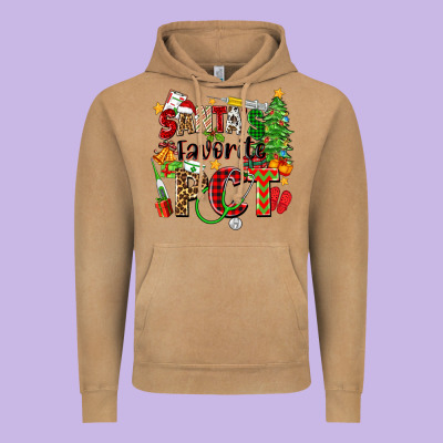 Santa's Favorite Pct Vintage Hoodie Designed By Zillion Design Studio
